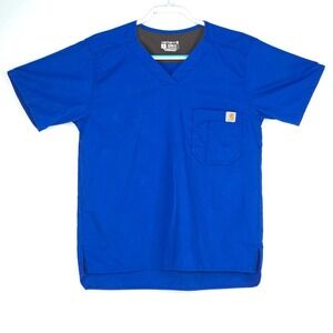 Carhartt Ripstop‎ Shirt Men's Small Blue Scrub Workwear Medical Nursing C15108